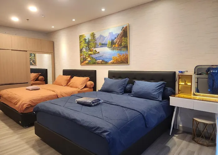 Spacious 2 King Bed Family Room 56 Sqm Podomoro Apartment Tower Liberty 21St Floor With Mall Direct Access