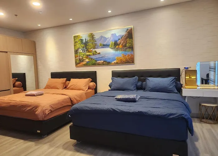 Spacious 2 King Bed Family Room 56 Sqm Podomoro Apartment Tower Liberty 21St Floor With Mall Direct Access
